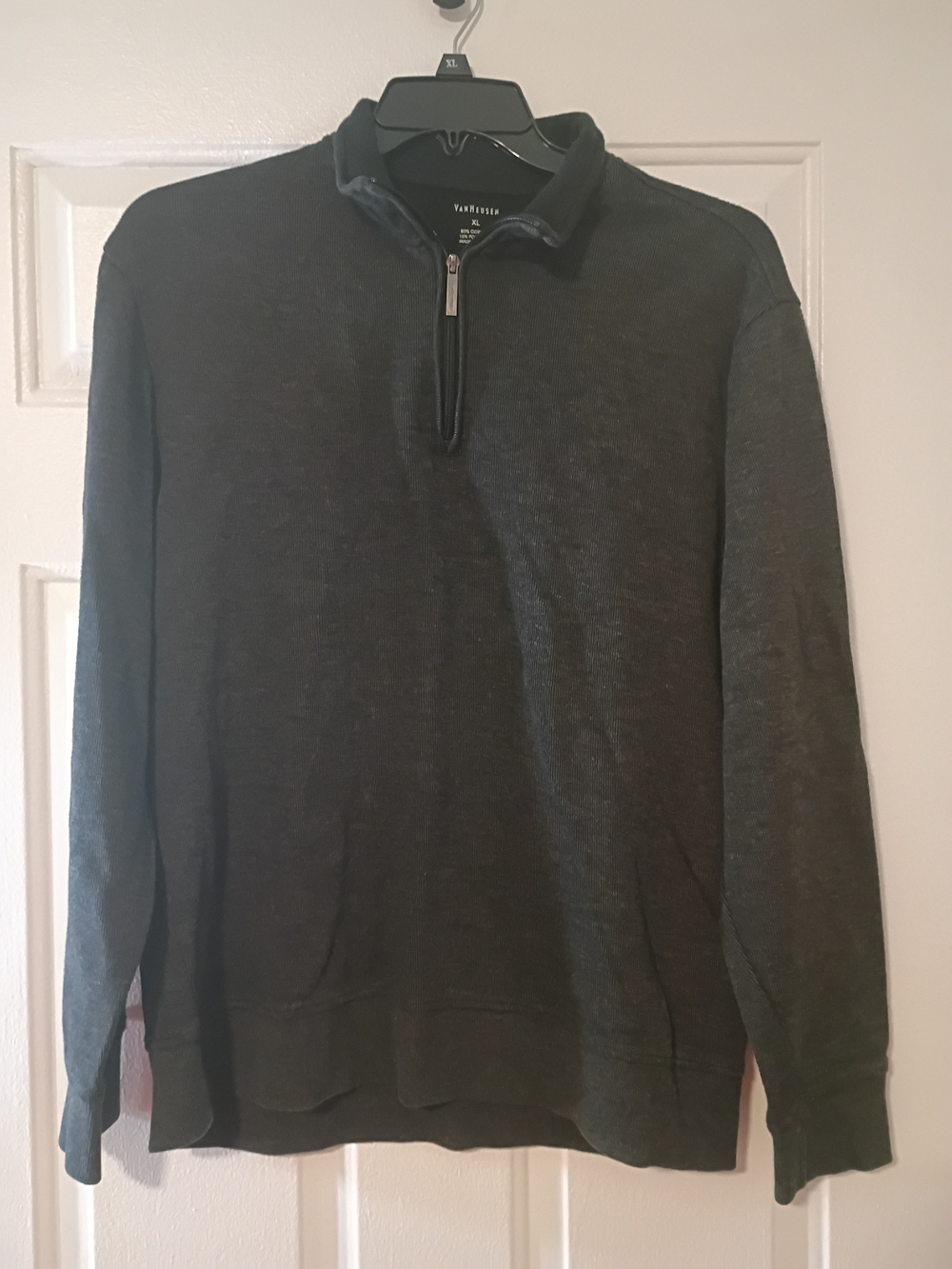 Van Heusen Dark Charcoal Quarter-Zip Sweater